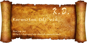 Keresztes Dávid névjegykártya