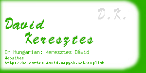 david keresztes business card